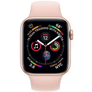 فروش نقدي و اقساطي ساعت هوشمند اپل واچ 4 مدل 40mm Gold Aluminum Case with Pink Sand Sport Band