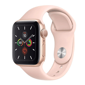 فروش نقدي و اقساطی ساعت هوشمند اپل واچ سری 5 مدل 44mm Gold Aluminum Case With Pink Sport Band