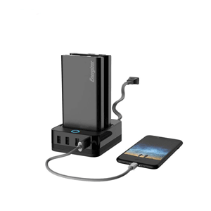 فروش نقدی و اقساطی شارژر همراه انرجایزر به همراه پایه شارژ مدل PS20000 ظرفیت 20000 میلی آمپر ساعت