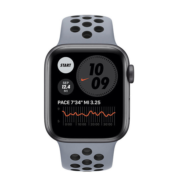 فروش نقدی و اقساطی ساعت هوشمند اپل واچ سری 6 مدل 40mm Space Gray Aluminum Case with Nike Sport Band