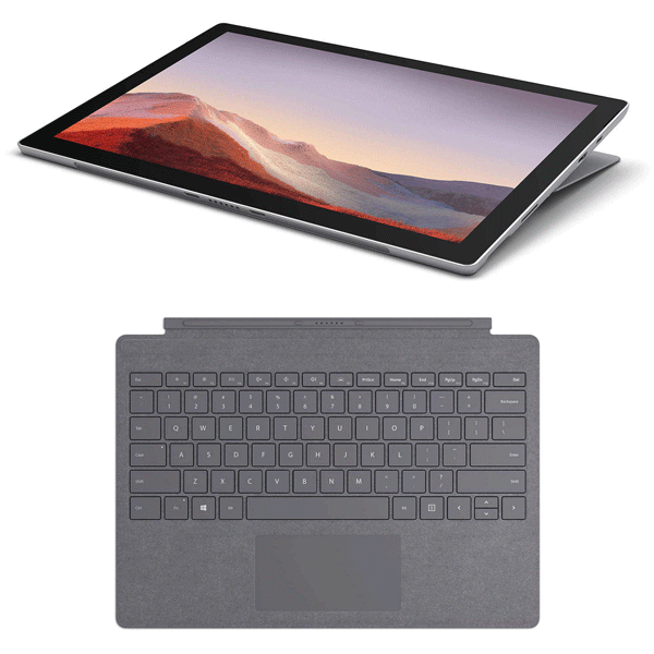 فروش نقدی و اقساطی تبلت مایکروسافت مدل Surface Pro 7 Plus - LTE ظرفیت 256 گیگابایت به همراه کیبورد Signature Type Cover