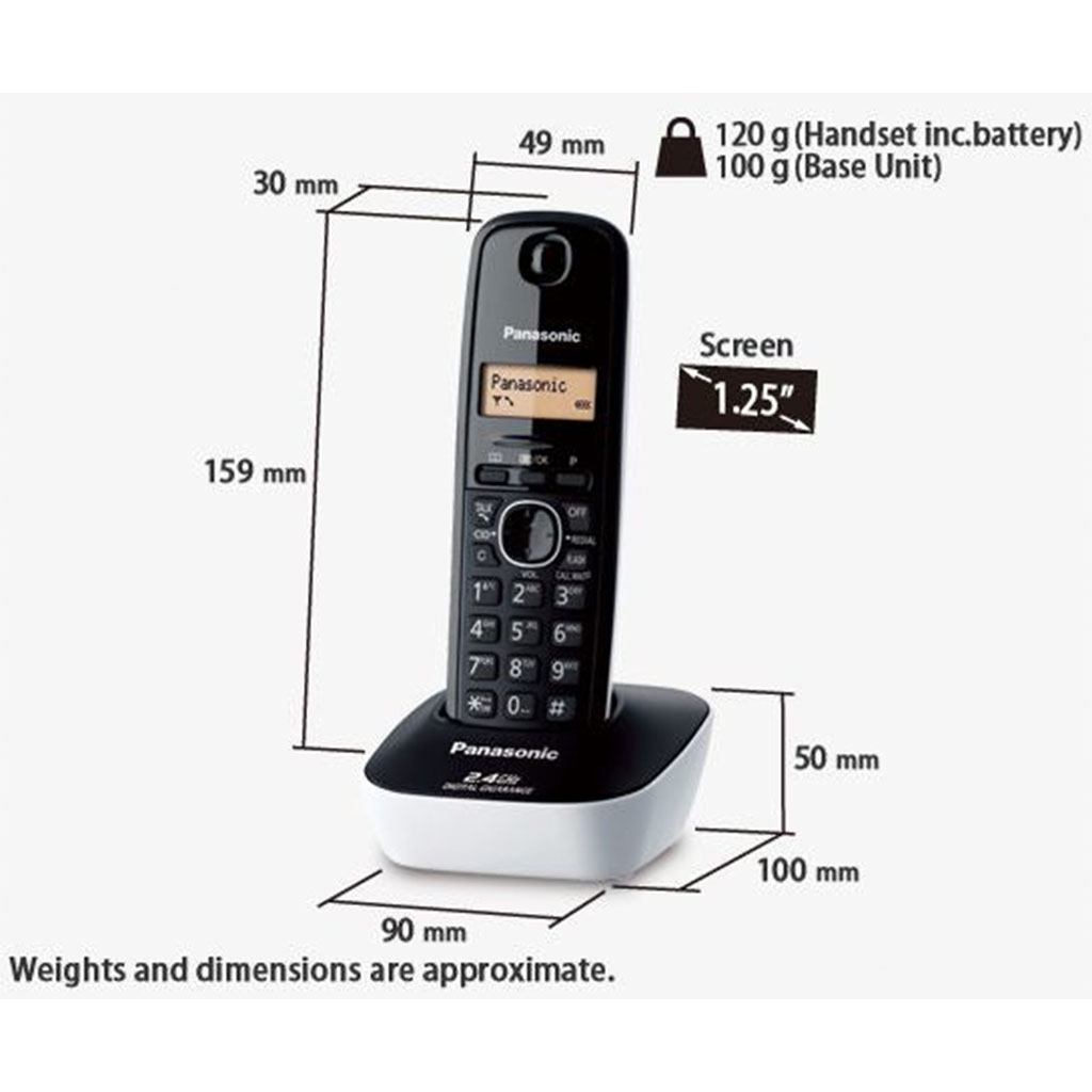 فروش نقدي و اقساطي گوشی تلفن بی سیم پاناسونیک مدل KX-TG3411