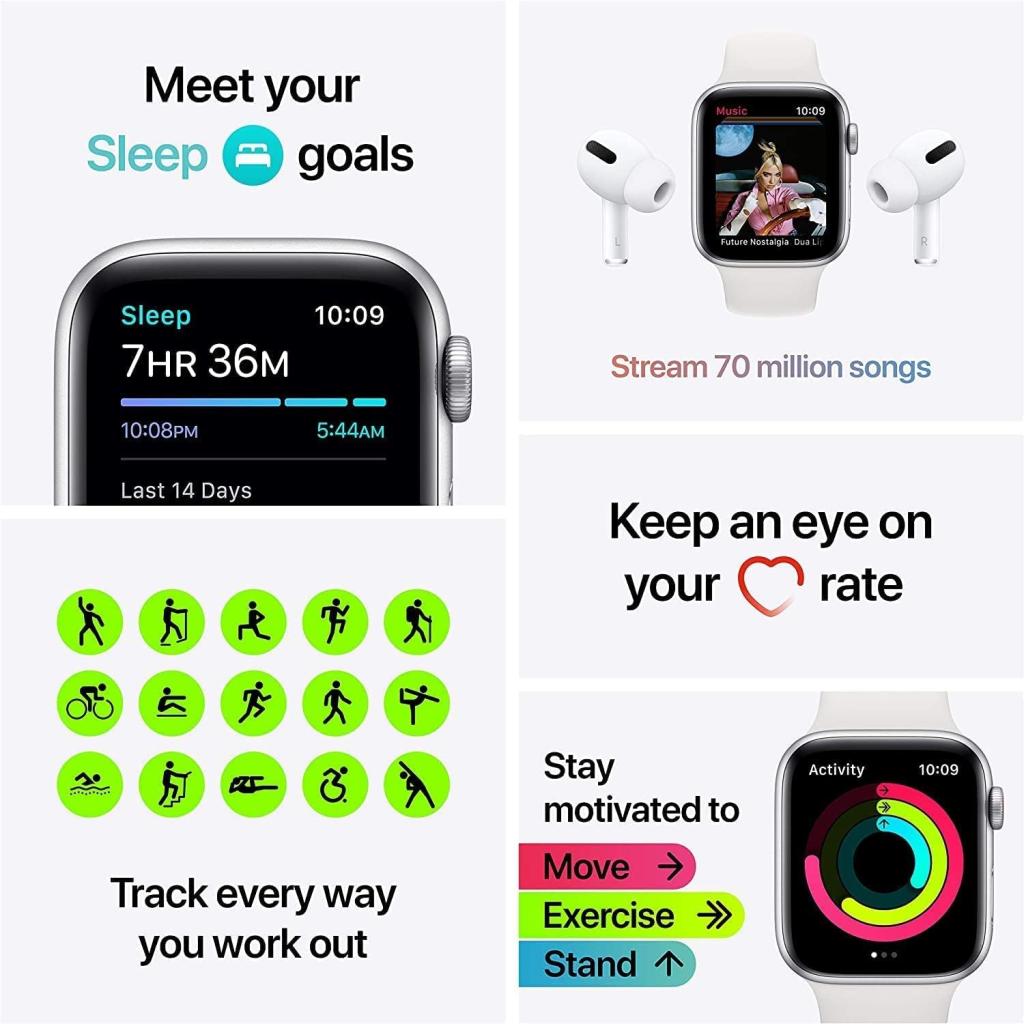 فروش نقدي و اقساطي ساعت هوشمند اپل مدل Apple SE Aluminum Case 44mm