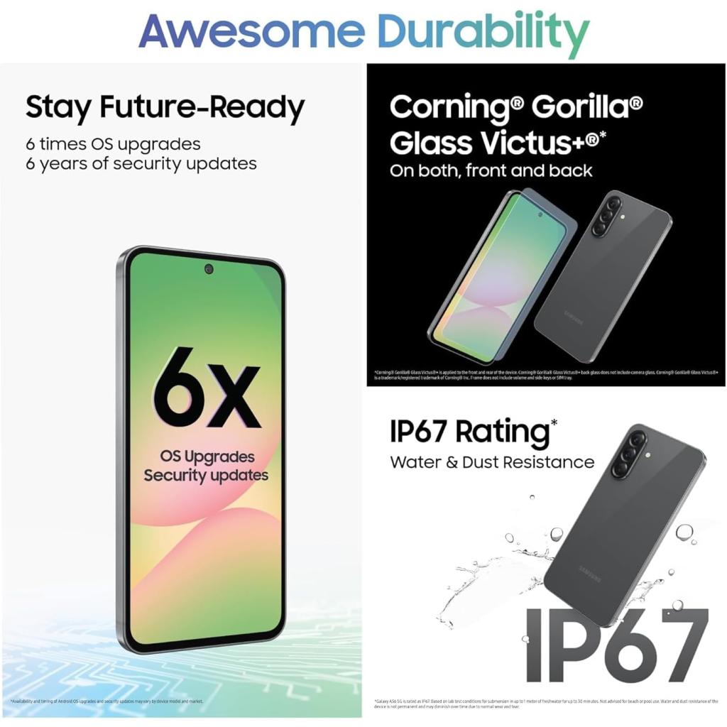 فروش نقدی و اقساطی گوشی موبايل سامسونگ Galaxy A56 5G ظرفیت 256 گیگابایت رم 12 گیگابایت ویتنام