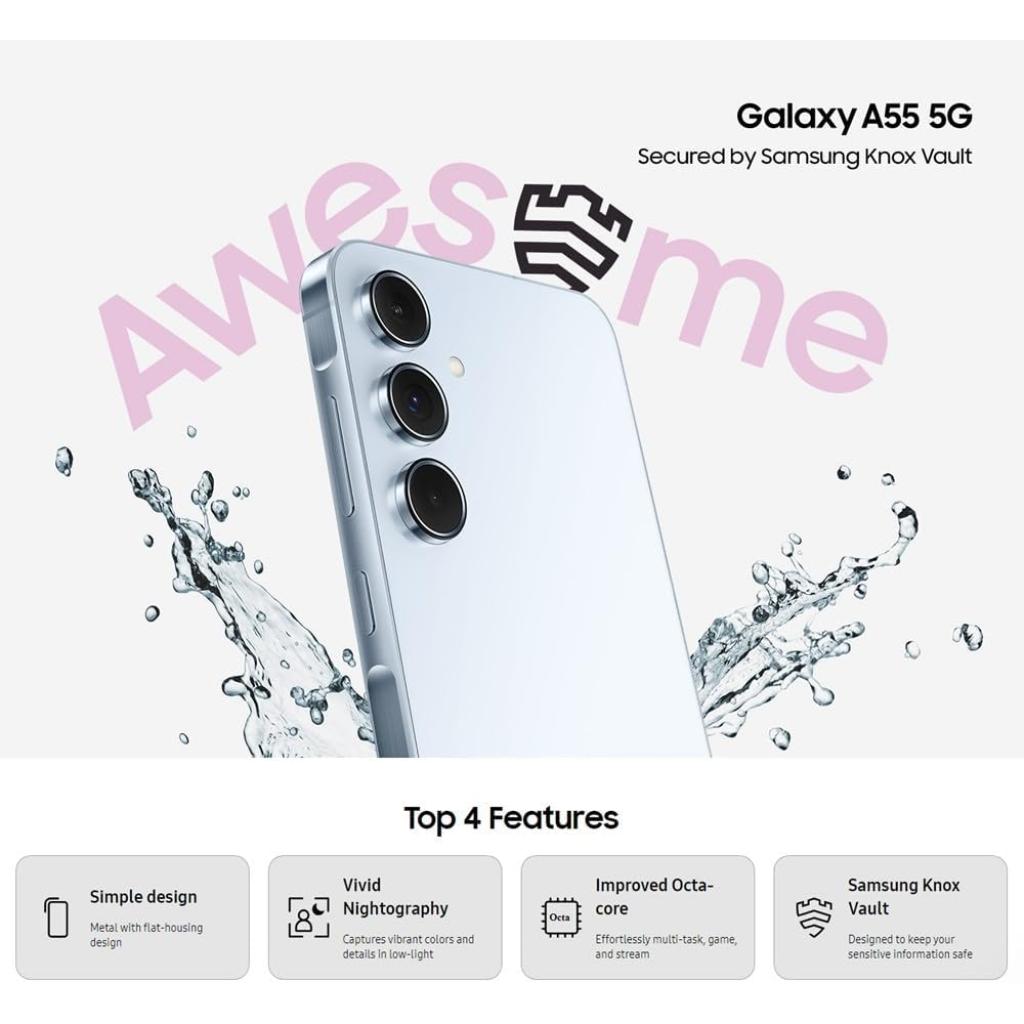 فروش نقدی و اقساطی گوشی موبایل سامسونگ مدل Galaxy A55 دو سیم کارت ظرفیت 256 گیگابایت و رم 8 گیگابایت - ویتنام