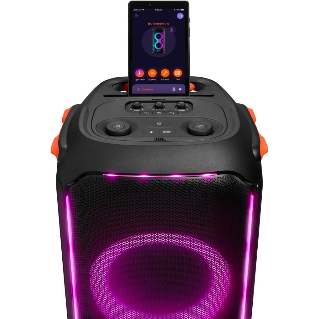 فروش نقدي و اقساطي اسپیکر بلوتوثی قابل حمل جی بی ال 800 وات مدل JBL PartyBox 710