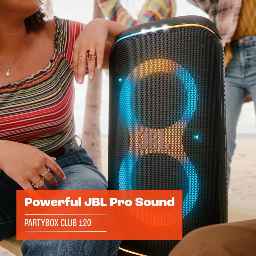 فروش نقدي و اقساطي اسپیکر بلوتوثی قابل حمل جی بی ال 160 وات مدل JBL PartyBox Club 120