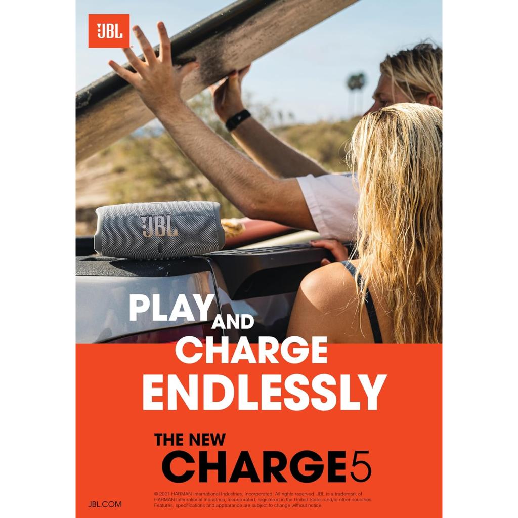 فروش نقدي و اقساطي اسپیکر بلوتوثی قابل حمل جی بی ال 40 وات مدل JBL Charge 5