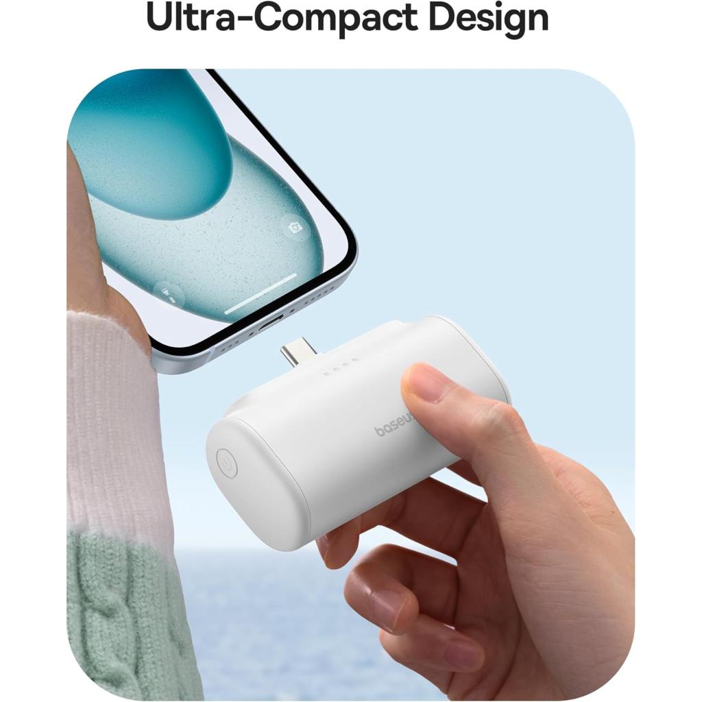 فروش پاور بانک 5000 میلی آمپر باسئوس مدل Baseus Compact Fast Charging Power Bank Type-C Edition 5000mAh 20W