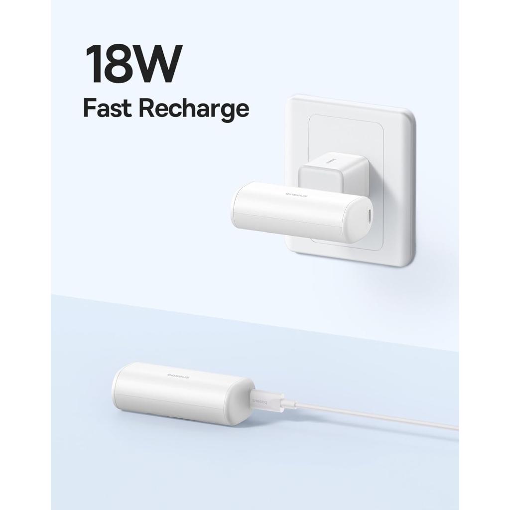 فروش پاور بانک 5000 میلی آمپر باسئوس مدل Baseus Compact Fast Charging Power Bank Type-C Edition 5000mAh 20W