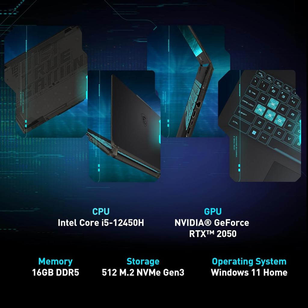 فروش نقدي و اقساطي لپ تاپ 15.6 اینچی ام اس آی مدل MSI Cyborg 15 A13UCX i5 13420H 16GB DDR5 512GB SSD 4GB RTX2050 IPS