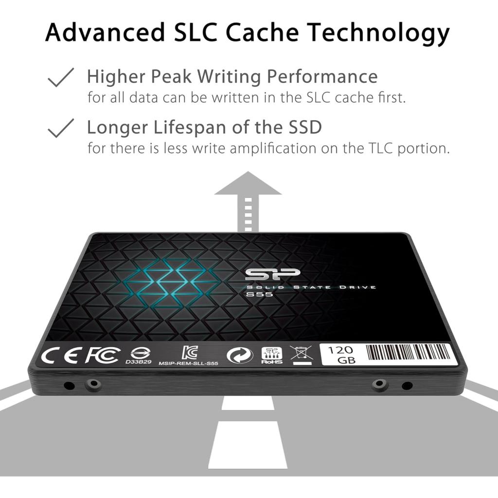 فروش نقدی واقساطی حافظه اس اس دی اینترنال 120 گیگابایت سیلیکون پاور مدل Silicon Power Slim S55 Int