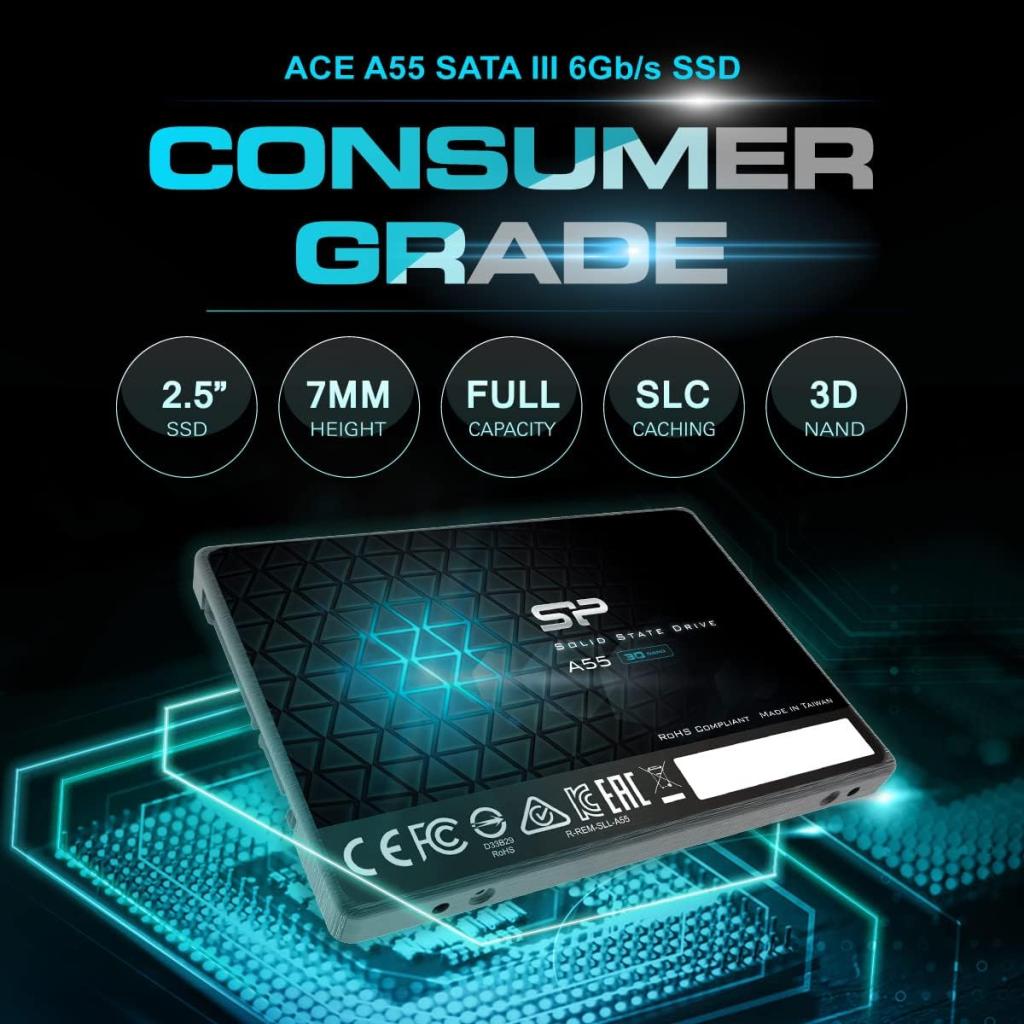 فروش نقدی واقساطی حافظه اس اس دی اینترنال 128 گیگابایت سیلیکون پاور مدل Silicon Power Ace A55 Int