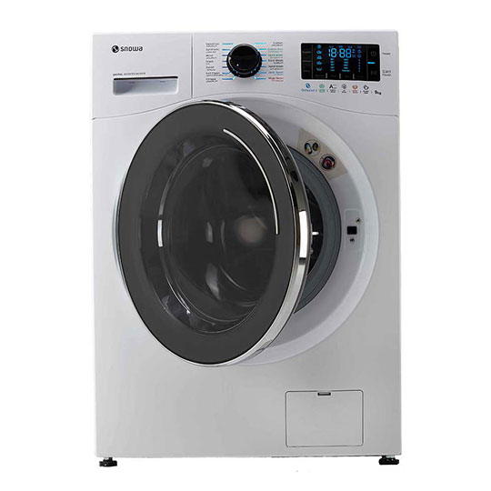 فروش نقدي و اقساطي ماشین لباسشویی هوشمند اسنوا مدل اکتا پلاس SWM-E92S ظرفیت ۹ کیلوگرم نقره ای