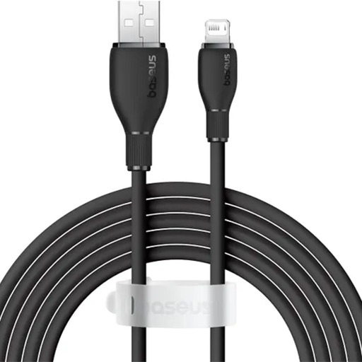 فروش نقدی و اقساط کابل شارژ USB به لایتنینگ باسئوس مدل Baseus Pudding Series Fast Charging Cable 2.4A طول 2 متر
