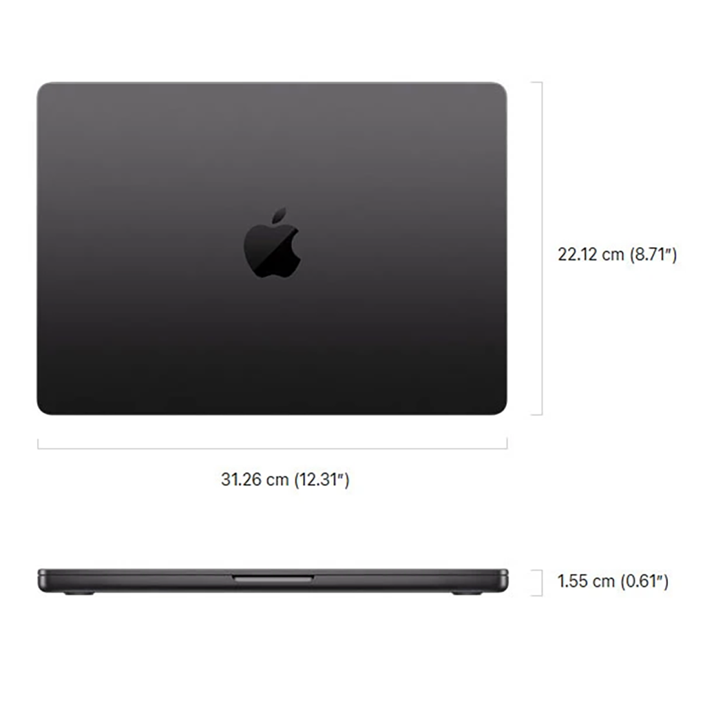 لپ تاپ اپل مدل MacBook Pro MW2V3 2024 LLA-M4-16GB RAM-1TB SSD