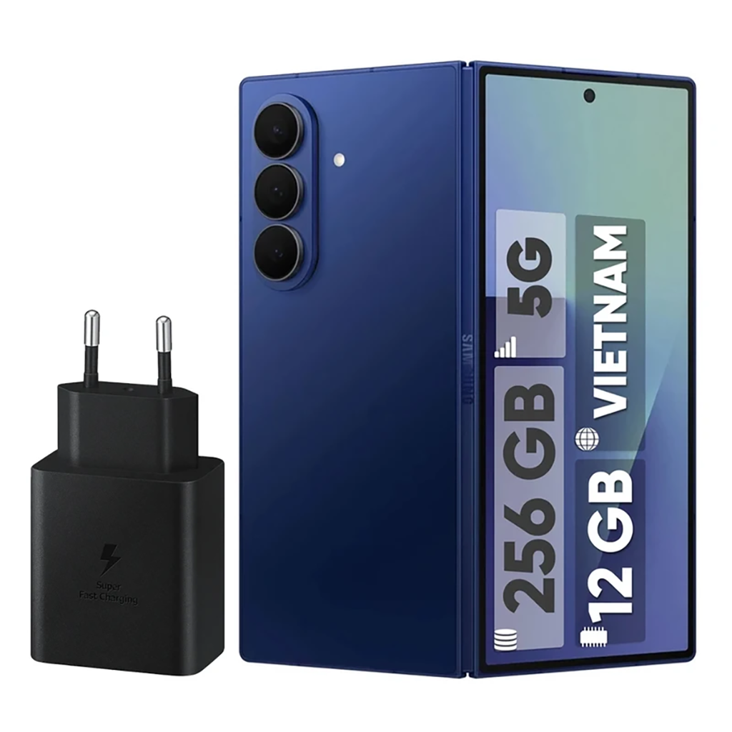 فروش نقدي و اقساطي گوشی موبایل سامسونگ مدل Galaxy Z Fold 7 دو سیم‌کارت ظرفیت 256 گیگابایت و رم 12 گیگابایت - ویتنام به همراه شارژر 45 وات سامسونگ