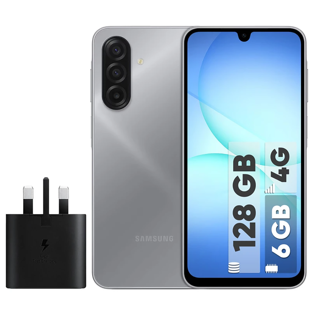 فروش نقدي و اقساطي گوشی موبایل سامسونگ مدل Galaxy A17 4G دو سیم کارت ظرفیت 128 گیگابایت و رم 6 گیگابایت - به همراه شارژر 25 وات سامسونگ