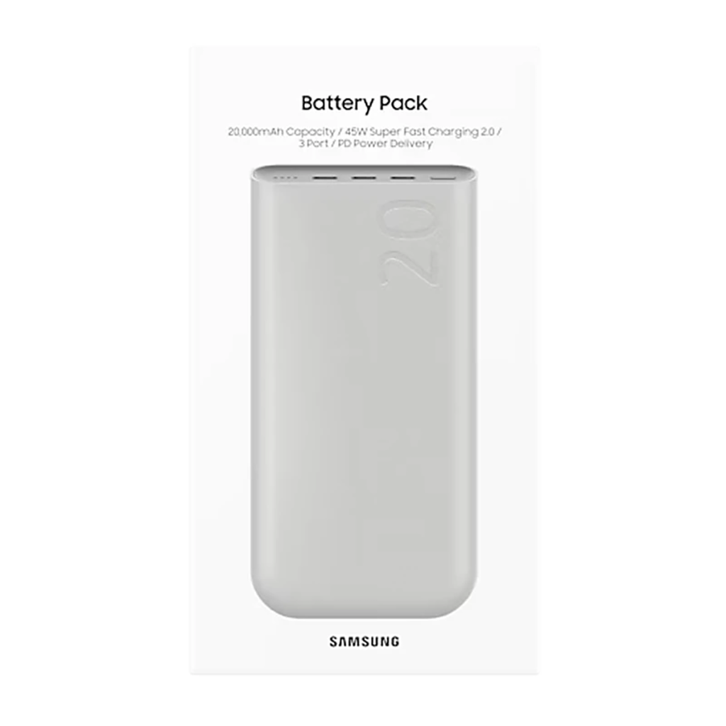 فروش نقدي و اقساطي پاوربانک 45 وات سامسونگ مدل Battery Pack EB-P4520 ظرفیت 20000 میلی‌آمپر ساعت