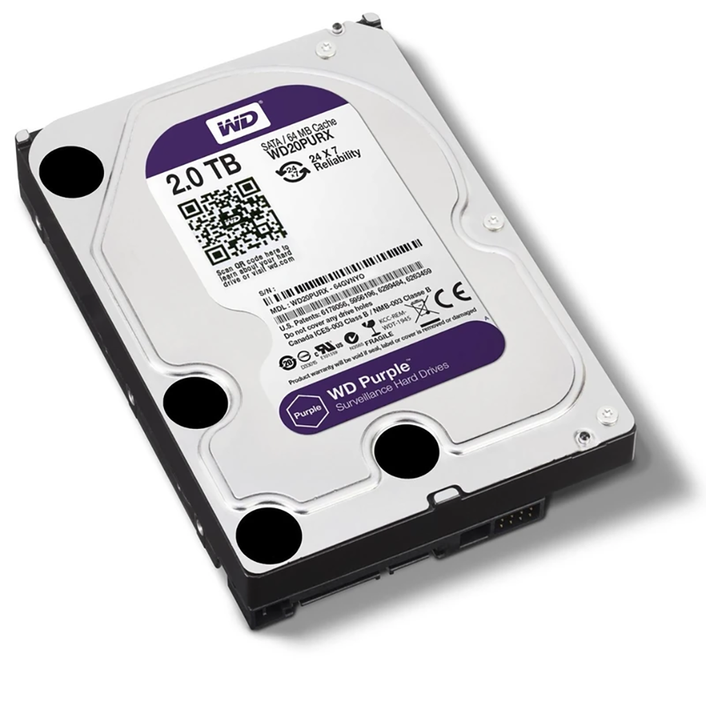 فروش نقدی و اقساطی هارددیسک اینترنال وسترن دیجیتال مدل Purple WD20PURX ظرفیت 2 ترابایت