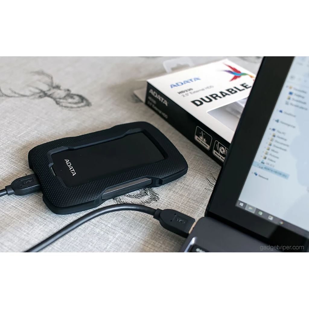 فروش نقدی و اقساطی هارد اکسترنال ای دیتا مدل HD330 ظرفیت یک ترابایت دارای رابط USB Type-A 3.2