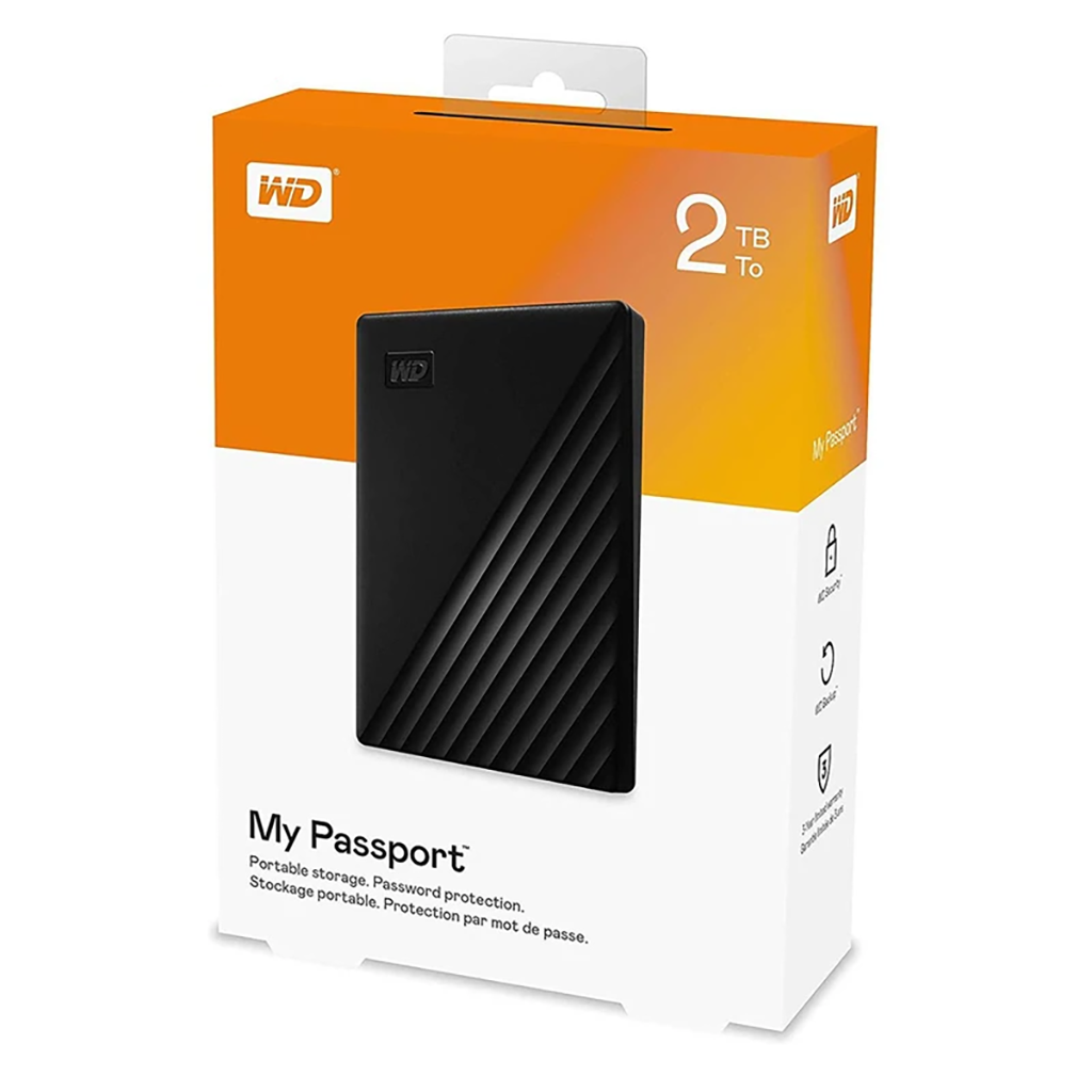 فروش نقدی و اقساطی هارد اکسترنال وسترن دیجیتال مدل My Passport ظرفیت دو ترابایت دارای رابط USB Type-A 3
