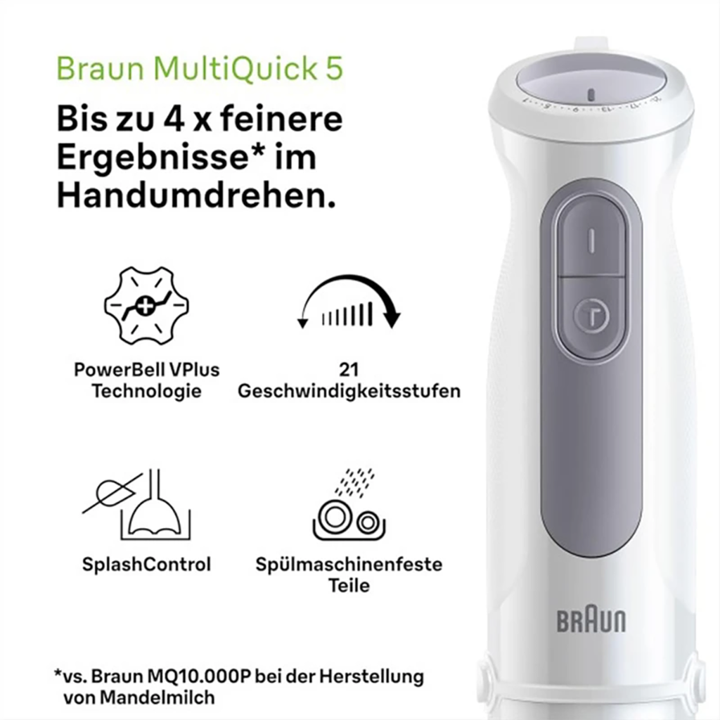 فروش نقدی و اقساطی گوشت کوب برقی چندکاره 1000 وات براون مدل MQ 50236 M با شرایط ویژه