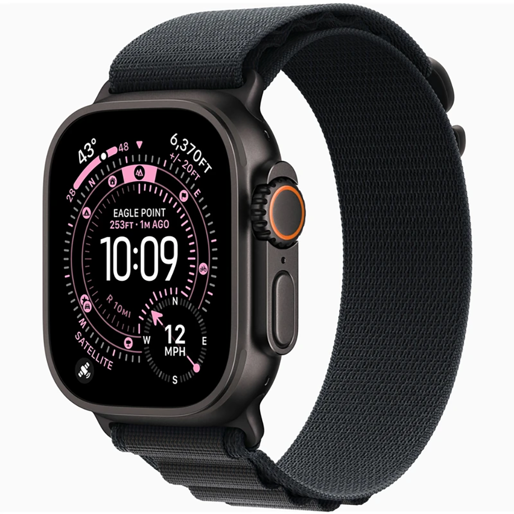 فروش نقدی و اقساطی ساعت هوشمند 49 میلی متری اپل مدل Ultra 3 Black Titanium Case با بند Alpine