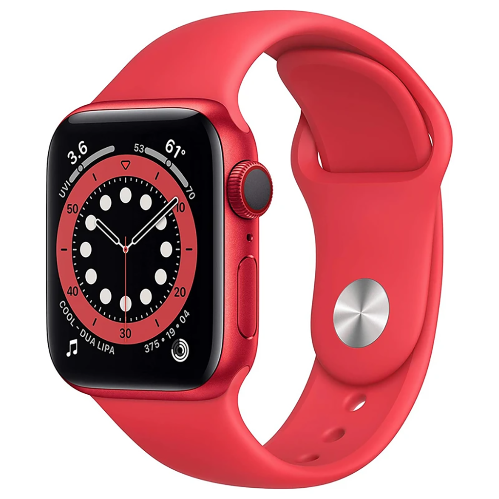 فروش نقدی و اقساطی ساعت هوشمند اپل واچ سری 6 مدل 40mm Aluminum Case with Sport silicone Band