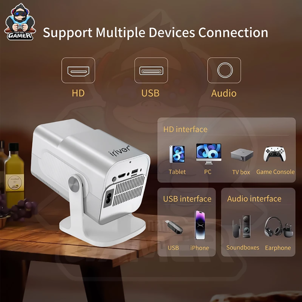 فروش نقدی و اقساطی مینی ویدئو پروژکتور آیریور مدل HCS350 PRO به همراه دسته بازی