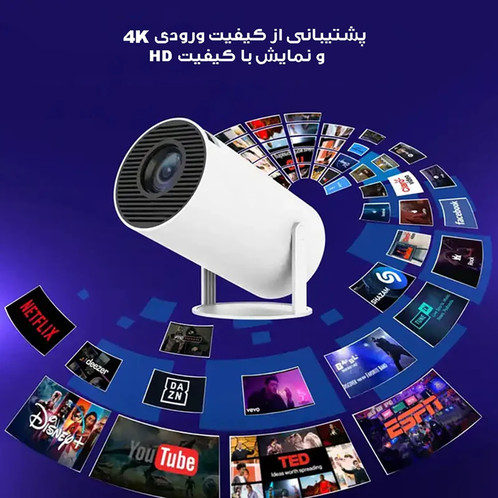 فروش نقدی و اقساطی ویدئو پروژکتور مدل HY-300 Android