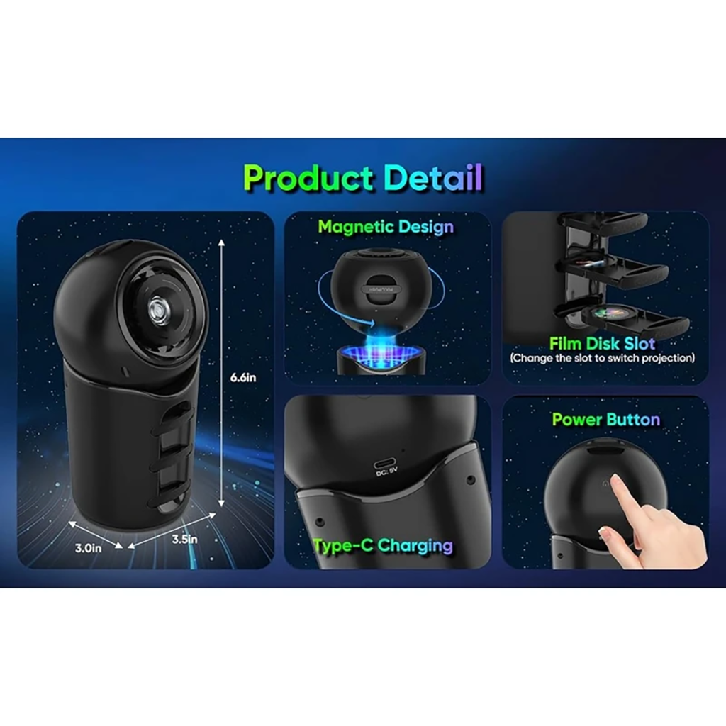 فروش نقدی و اقساطی ویدئو پروژکتور مدل کهکشانی دیسک خور چرخشی با رزولوشن 1920x1080|FHD