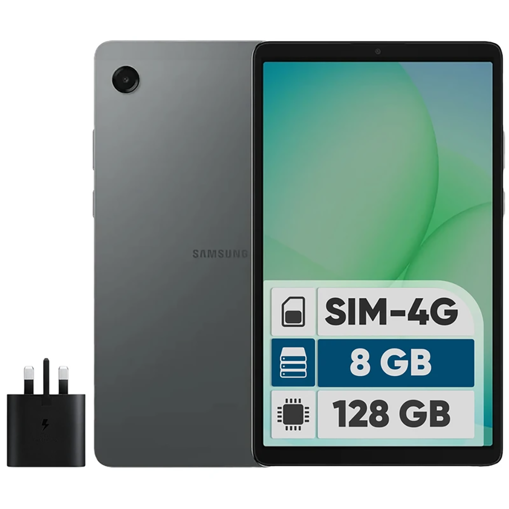 فروش نقدي و اقساطي تبلت سامسونگ مدل Galaxy Tab A11 4G ظرفیت 128 گیگابایت و رم 8 گیگابایت به همراه شارژر دیواری 25 وات سامسونگ مدل EP-TA800