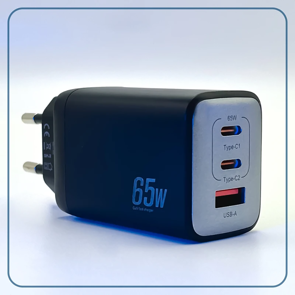 فروش نقدی و اقساطی شارژر دیواری 65 وات وونک مدل PD-65W به همراه کابل دو متری USB-C