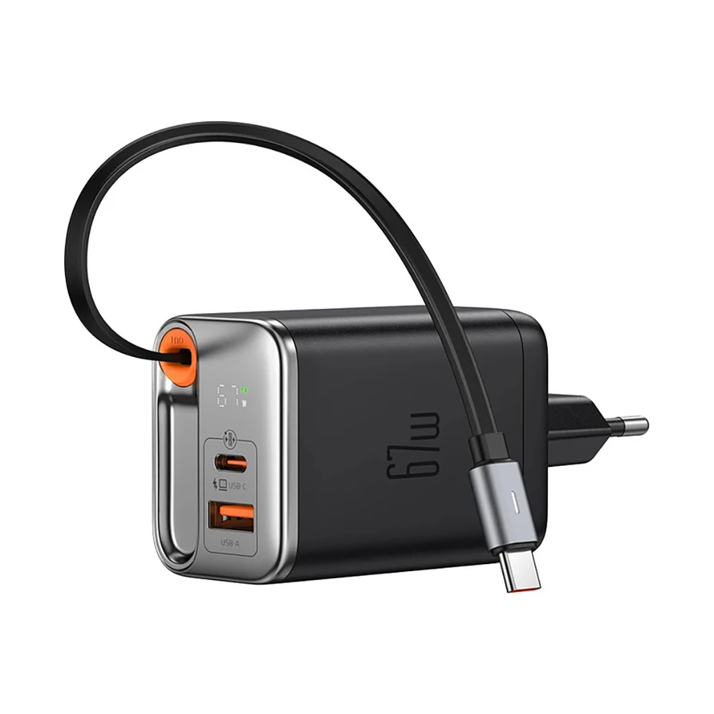 فروش نقدی و اقساطی شارژر دیواری 67 وات مک دودو مدل CH-4100 به همراه کابل متصل به بدنه USB-C
