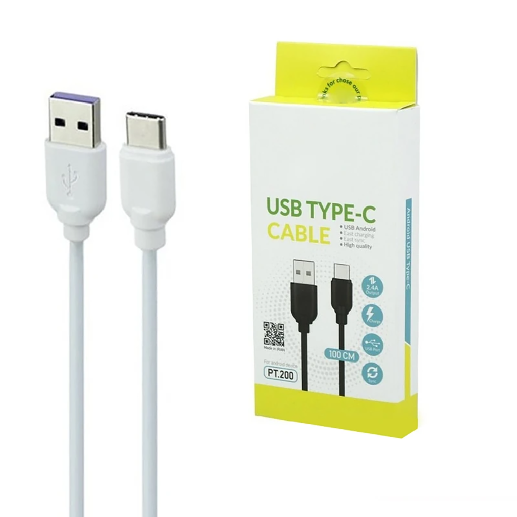 فروش نقدی و اقساطی کابل تبدیل USB-A به USB-C مدل P200 طول 1 متر