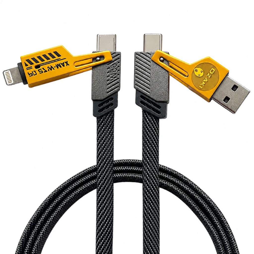 فروش نقدی و اقساطی کابل تبدیل USB/USB-C به لایتنینگ/USB-C اوزاکی مدل 65w-TurboFast طول 1 متر