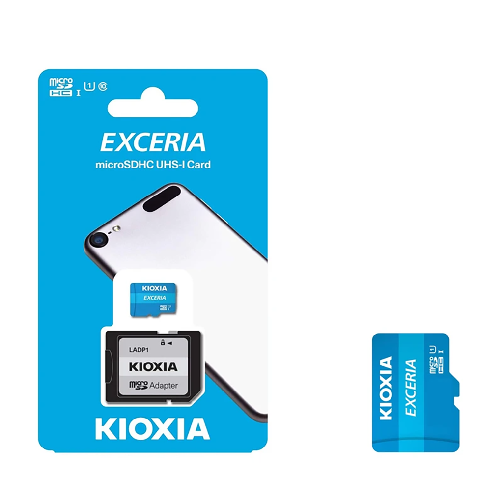 فروش نقدی و اقساطی کارت حافظه‌ microSDHC کیوکسیا مدل EXCERIA کلاس 10 استاندارد UHS-I U1 سرعت 100MBps ظرفیت 32 گیگابایت به همراه آداپتور SD
