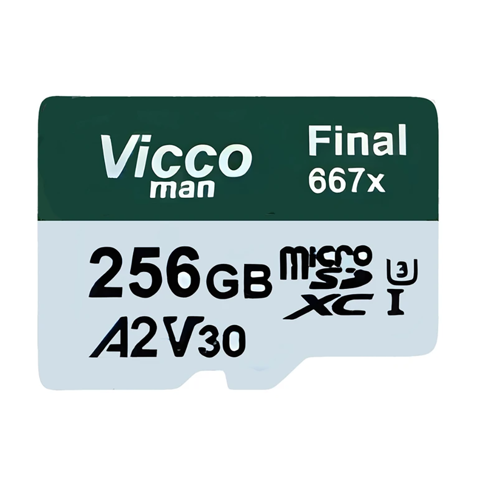 فروش نقدی و اقساطی کارت حافظه microSDXC ویکومن مدل Final667x کلاس A2 استاندارد UHS-II U3 سرعت 150MBs ظرفیت 256 گیگابایت