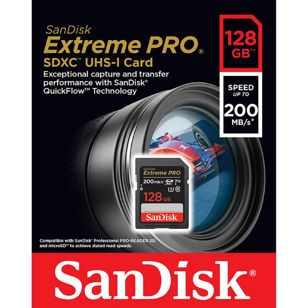 فروش نقدی و اقساطی کارت حافظه SDXC سن دیسک مدل Extreme Pro V30 کلاس 10 استاندارد UHS-I U3 سرعت 200mbps ظرفیت 128 گیگابایت