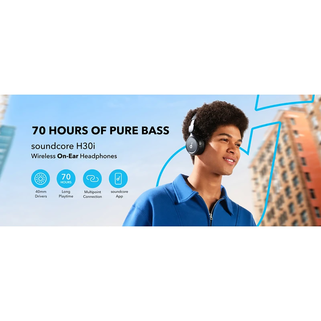 فروش نقدی و اقساطی هدفون بلوتوثی انکر مدل Soundcore H30i بدون قابلیت نویز کنسلینگ