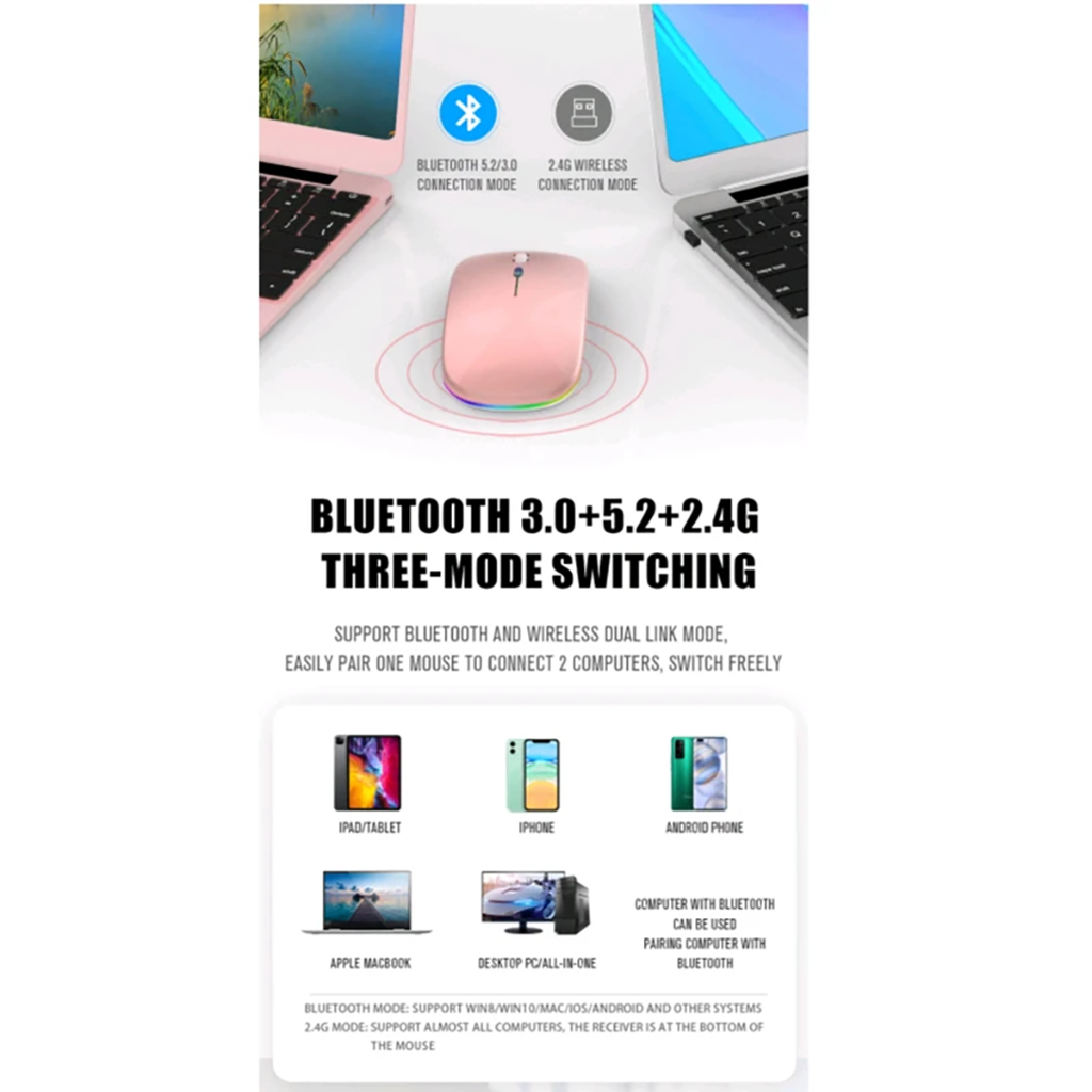 فروش اقساطی ماوس بی سیم مدل Silent RGB