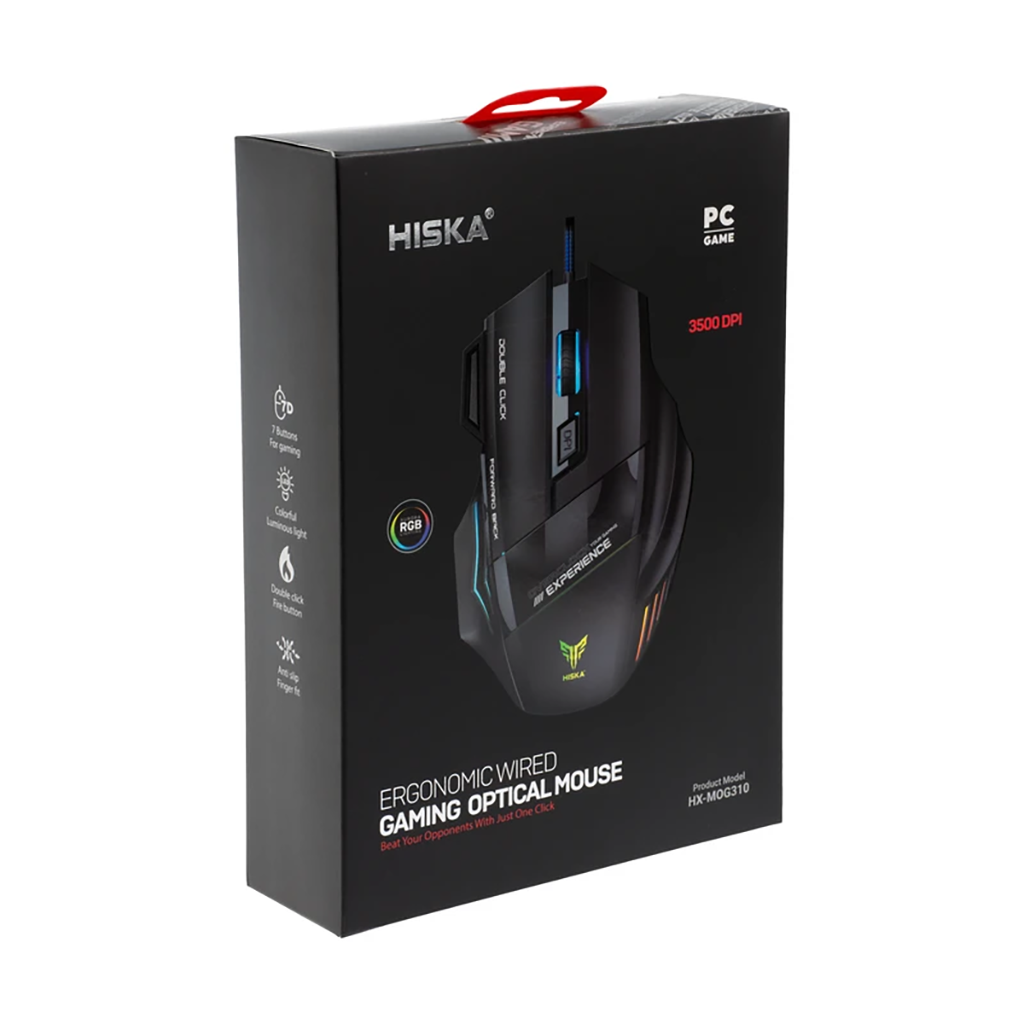 فروش اقساطی ماوس گیمینگ هیسکا مدل HX-MOG310