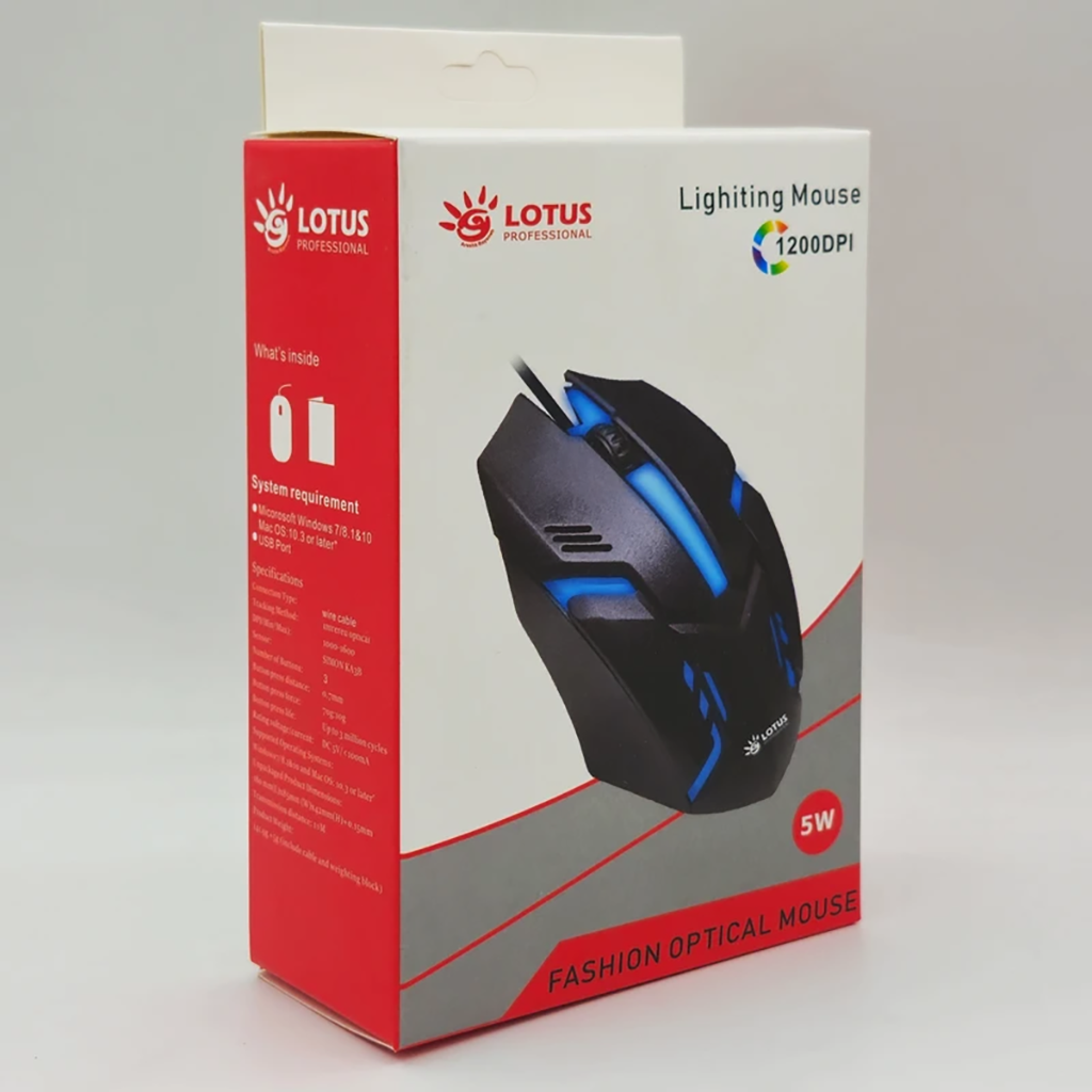 فروش اقساطی موس مخصوص بازی لوتوس مدل BLUELIGHT-5W کد 2024