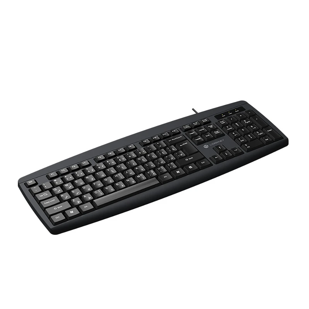 فروش اقساطی کیبورد با سیم لاجی کی مدل K113B، سوییچ ممبران، Full-Size با شرایط ویژه