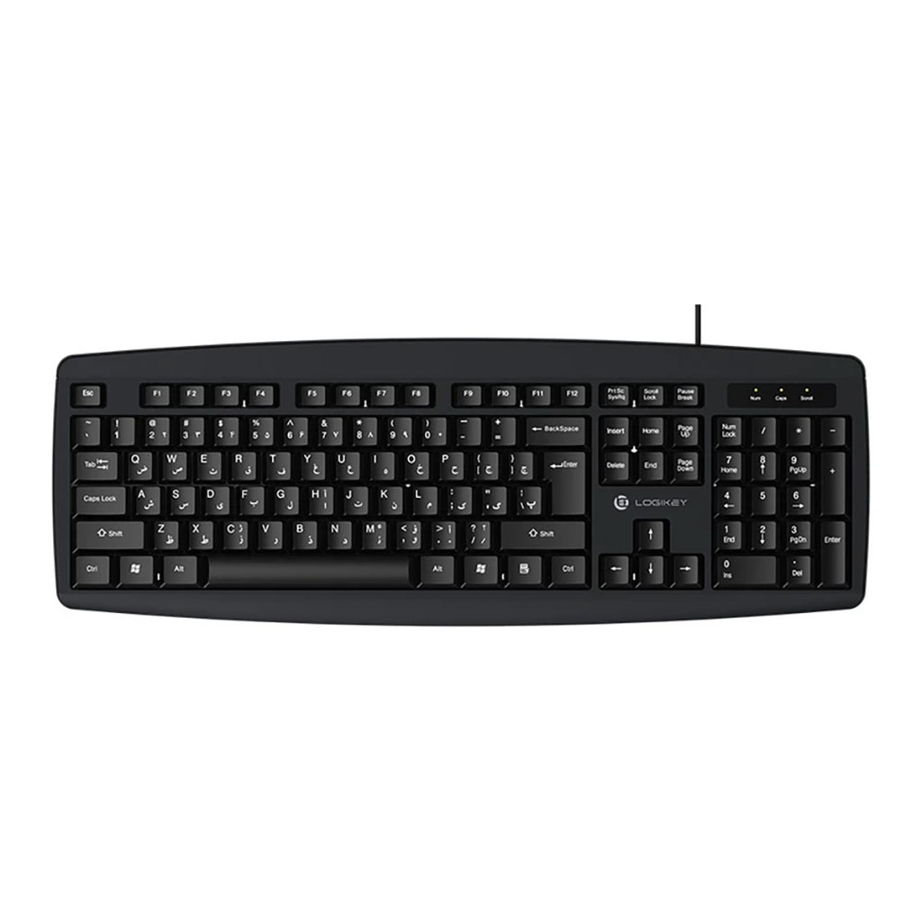 فروش اقساطی کیبورد با سیم لاجی کی مدل K113B، سوییچ ممبران، Full-Size با شرایط ویژه