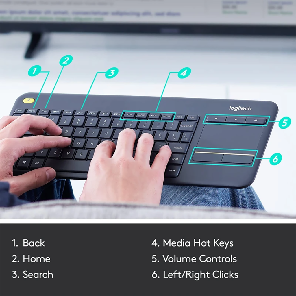 فروش اقساطی کیبورد بی سیم لاجیتک مدل K400 Plus، سوییچ ممبران، Tenkeyless با شرایط ویژه