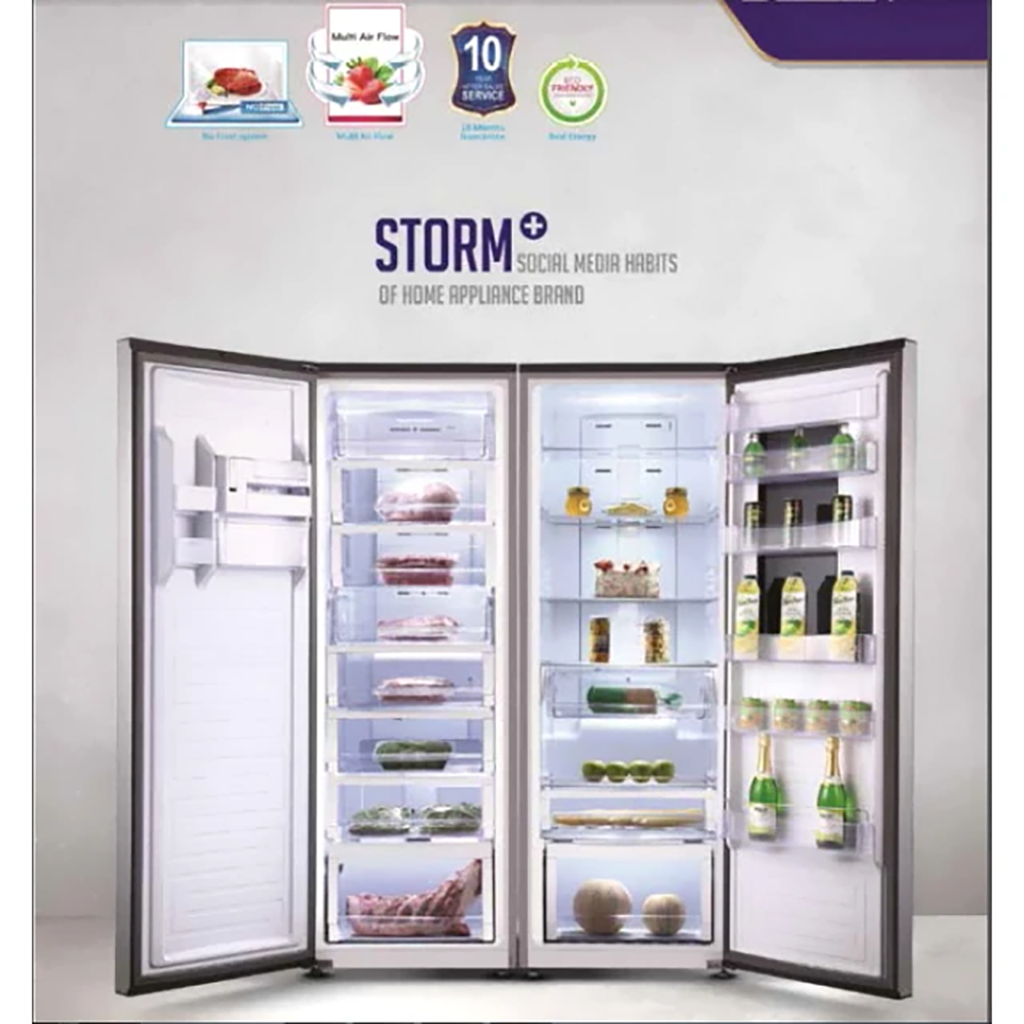 فروش نقدی و اقساطی یخچال فریزر دوقلو 40 فوت استیلون مدل STORM PLUS