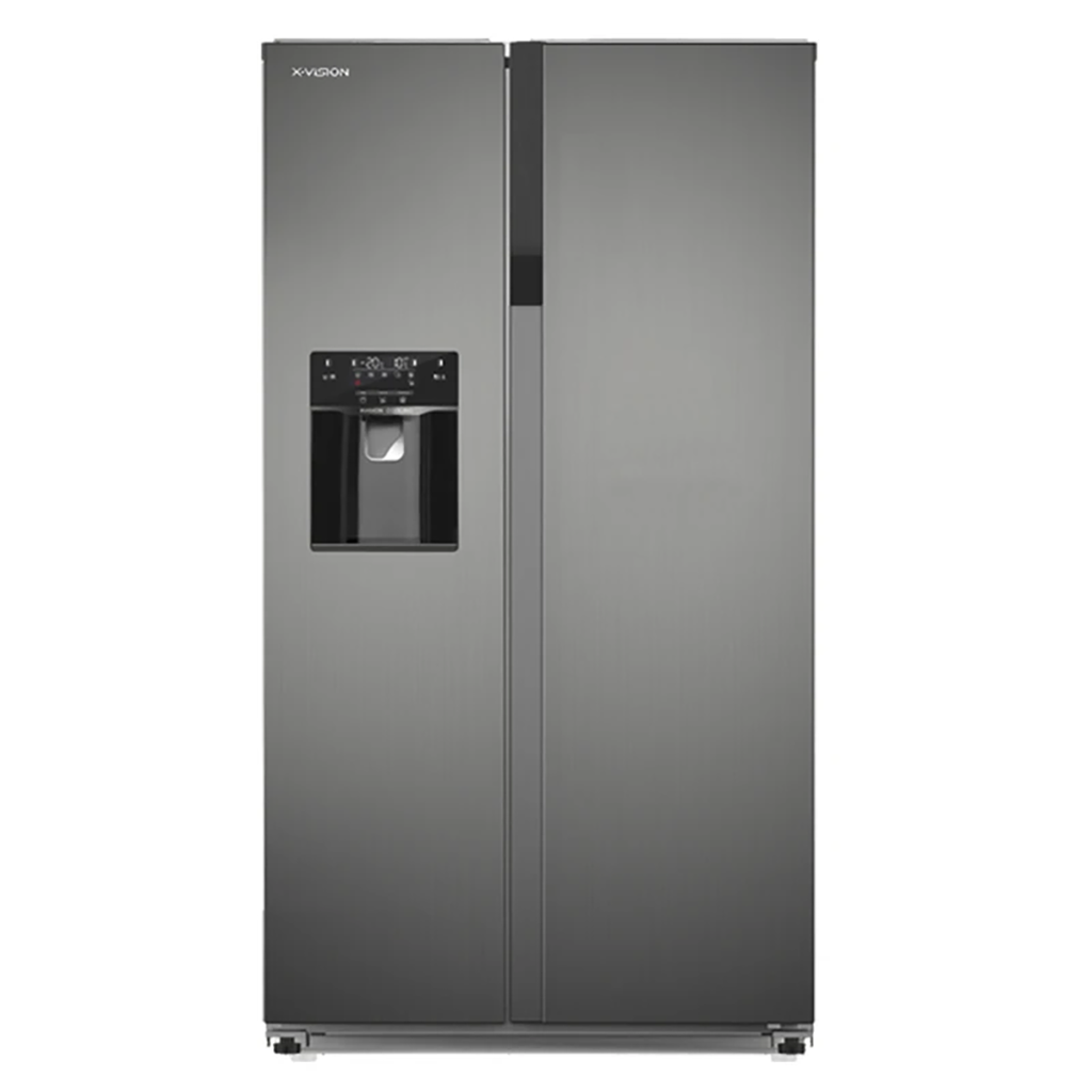فروش نقدی و اقساطی یخچال فریزر ساید بای ساید 28 فوت ایکس ویژن مدل HS600-WI/SI