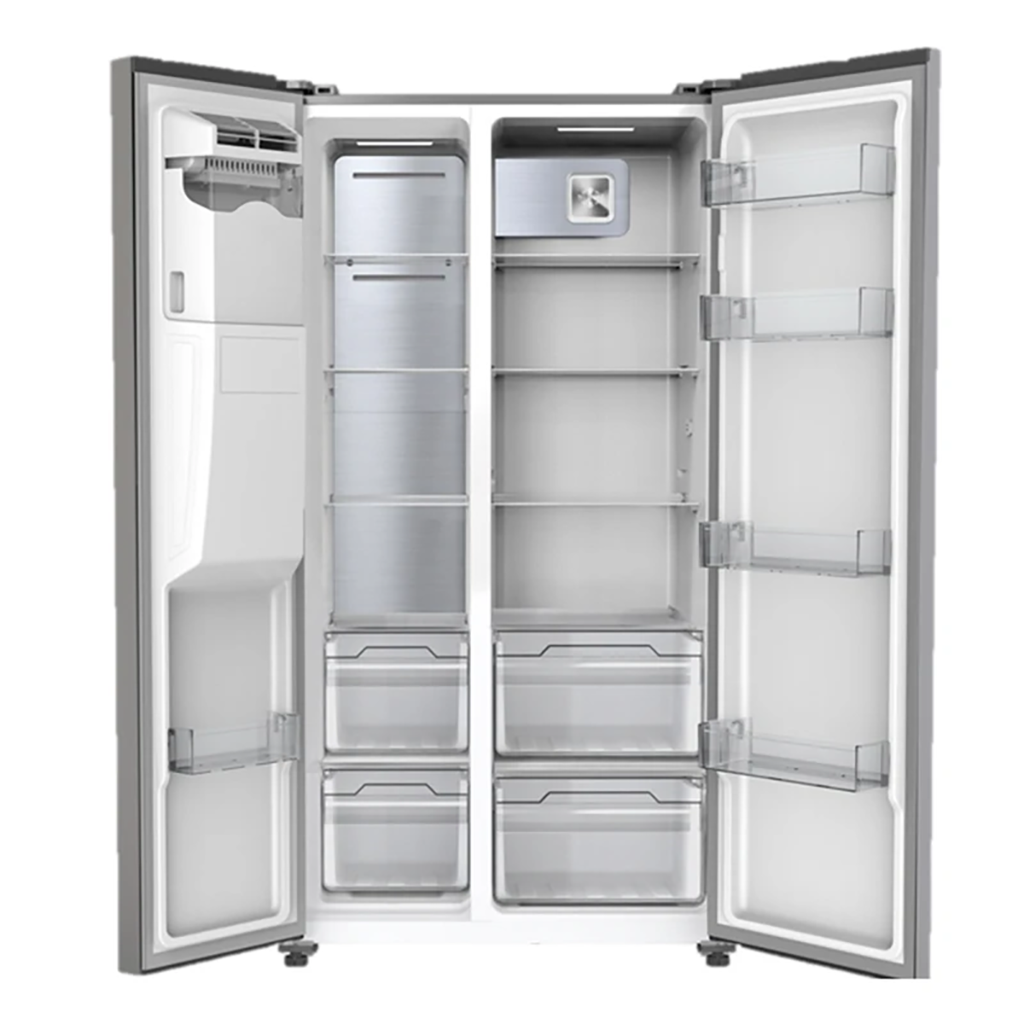 فروش نقدی و اقساطی یخچال فریزر ساید بای ساید 28 فوت ایکس ویژن مدل HS600-WI/SI